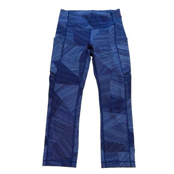 Lululemon Speed Up Crop 21" Etch Hail Midnight Navy Size - Picture 1 of 6